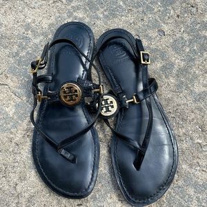 Tory Burch, size 7, black sandals